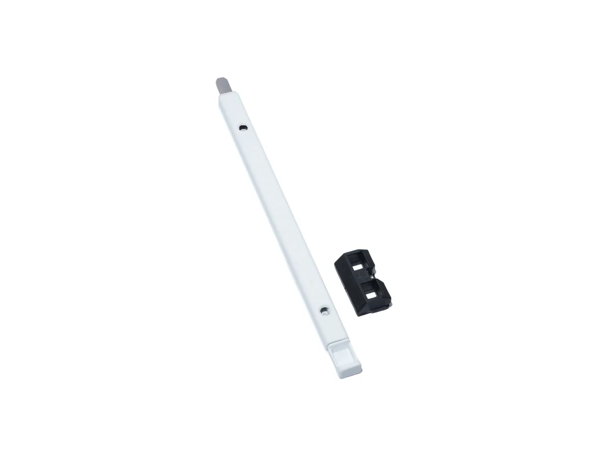 White shoot bolt supplied with its striker keep